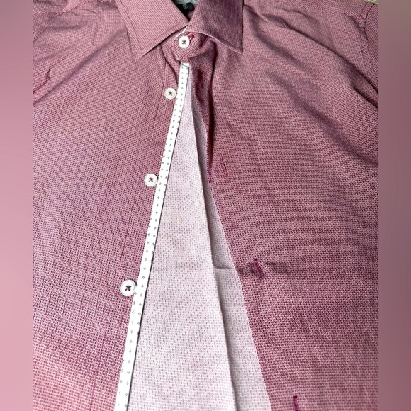 Report Collection X4 Performance Stretch Slim Fit Shirt Burgundy Small - Picture 5 of 10